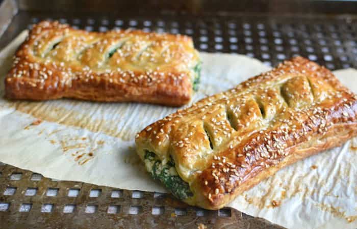 napolitanas-de-espinacas Aperitivos de hojaldre: Napolitanas de espinacas