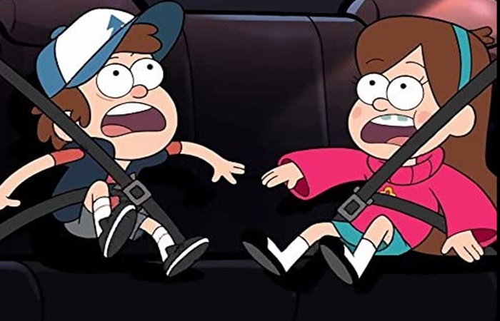 fotograma de Gravity Falls, una de las series de televisión de dibujos para Halloween Gravity Falls, dibujos animados para Halloween