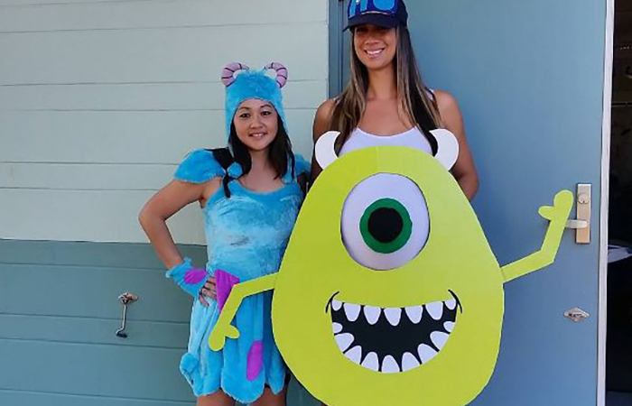 Disfraces de Mike Wazowski, de Monstruos, S.A. Disfraces de Halloween para mujeres embarazadas: Mike Wazowski