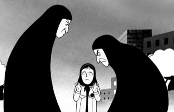 fotograma de la peli de animación Persépolis Persépolis