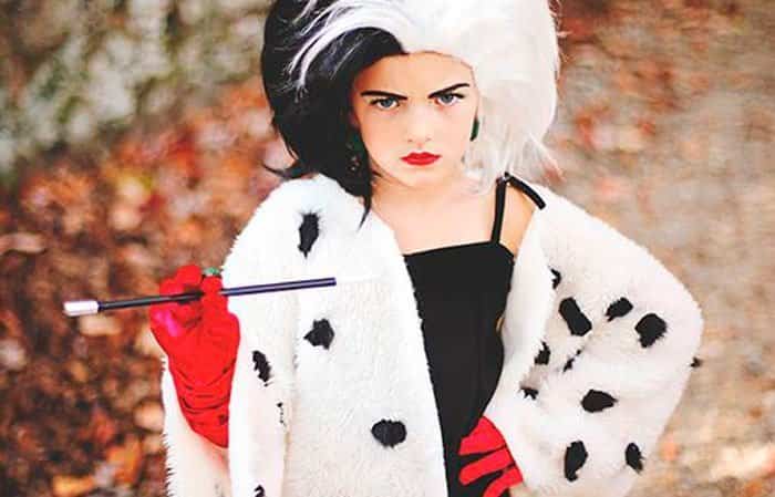 Disfraz casero Cruella de Vil para niños