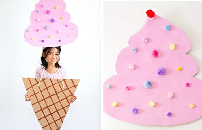 disfraces con cartón helado de fresa disfraces con cartón helado de fresa