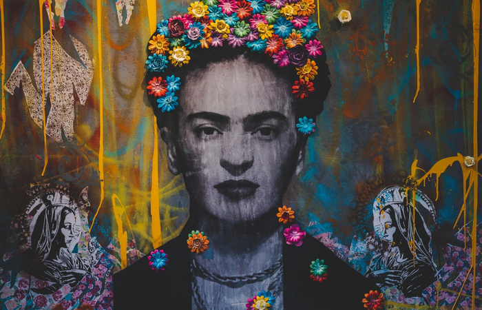 grafiti creativo de frida kahlo Frida Kahlo