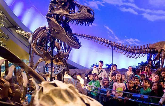 Dinosaurios en el museo de los niños de Indianapolis The Children's Museum, Indianapolis, Estados Unidos