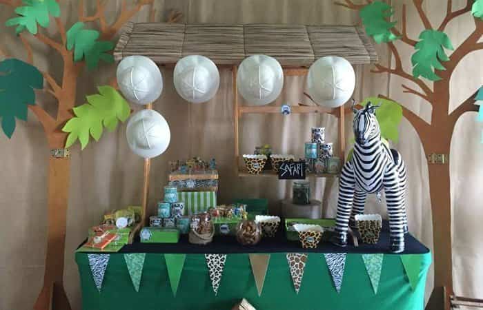 Fiestas infantiles en la jungla decorar mesa dulce Decoración fiestas infantiles en la jungla