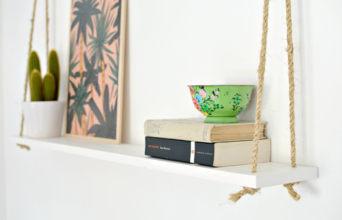 estante decorativo con cuerdas estante decorativo con cuerdas