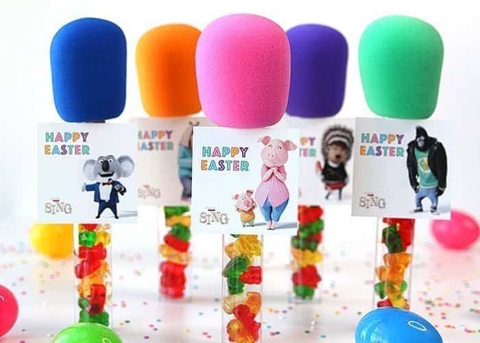 bolsas de cumpleaños con forma de micrófono bolsas de cumpleaños micrófonos