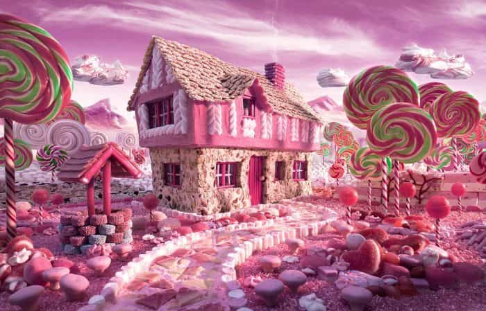 paisajes con comida dulce