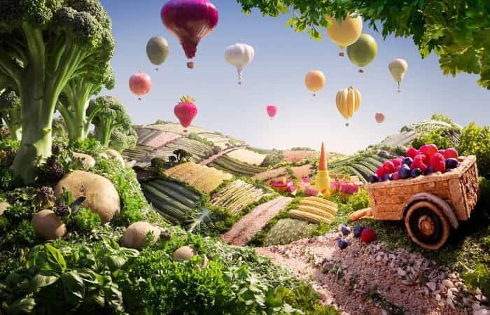 paisaje con comida