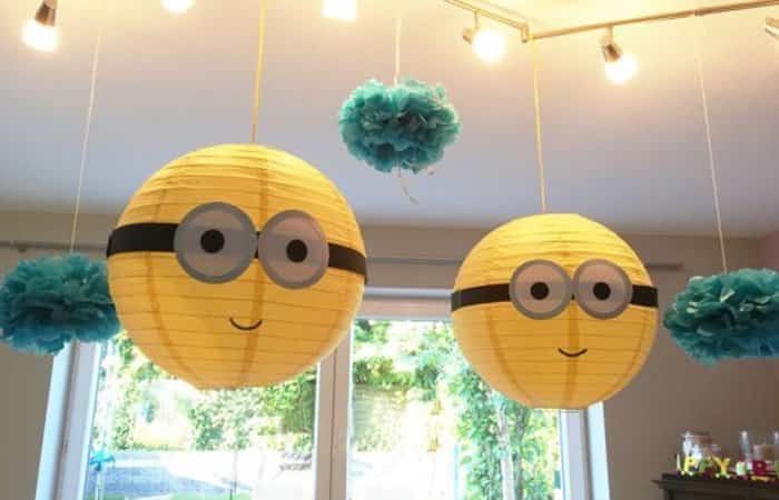 decoración con farolillos minions farolillos amarillos minions