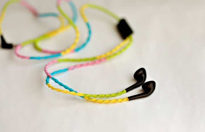 auriculares decorados con hilo de colores auriculares decorados hilo