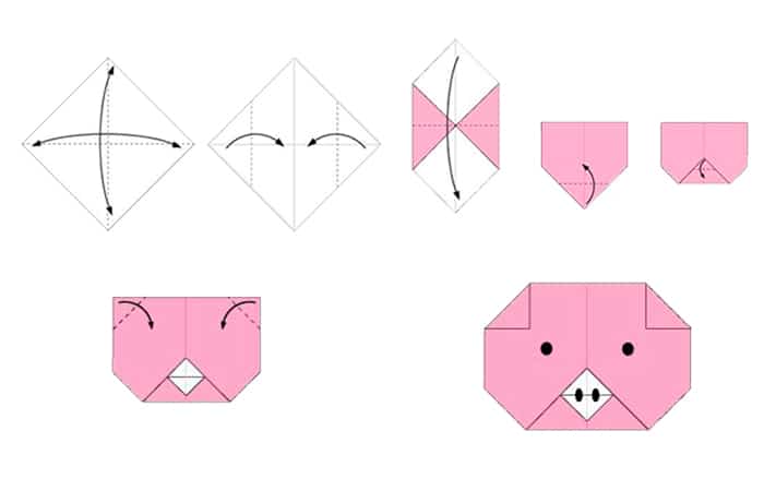 cerdito de origami Cerdito de origami
