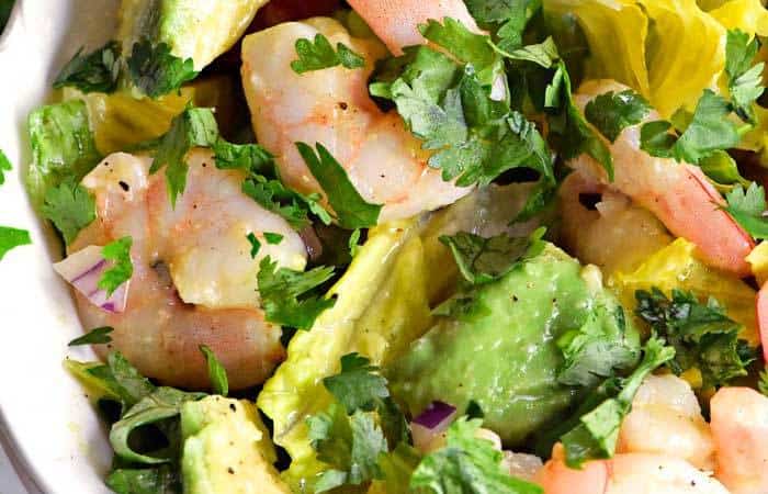 Ensalada de gamba, lima y cilantro Receta de ensalada de gamba, lima y cilantro