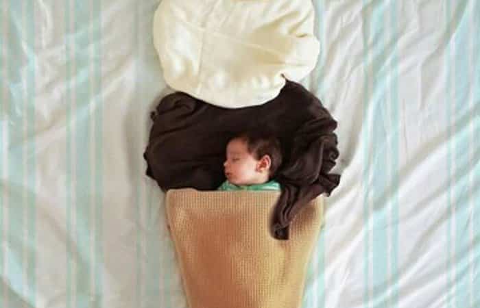 fotografías de bebés en un helado