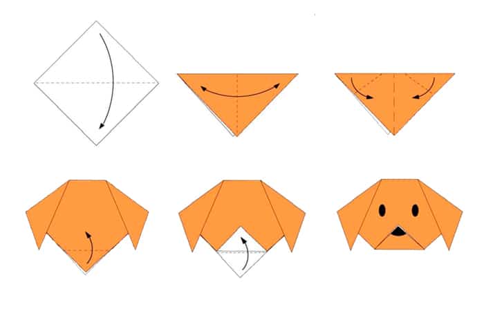 origami-de-perro Origami de perro