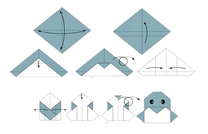 origami-de-pinguino Origami de pingüino