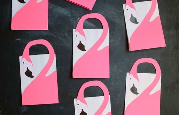 manualidad bolsas flamencos bolsas diy flamencos