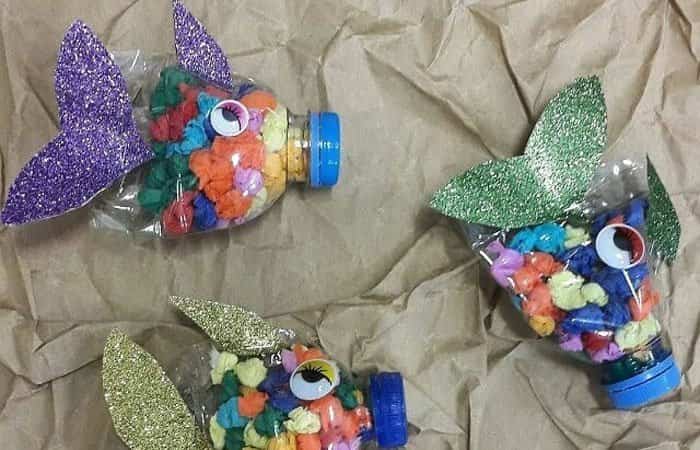 Peces con botellas Peces con botellas
