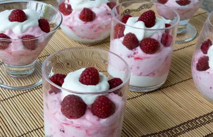 crema-de-frambuesas Postres sin azúcar: Crema de frambuesas