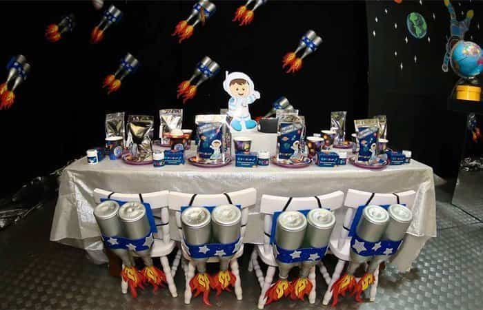 decoración mesa cumpleaños espacial cumpleaños espacial mesa decorada