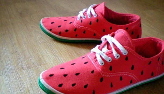 zapatillas de lona sandía zapatillas de lona de sandía