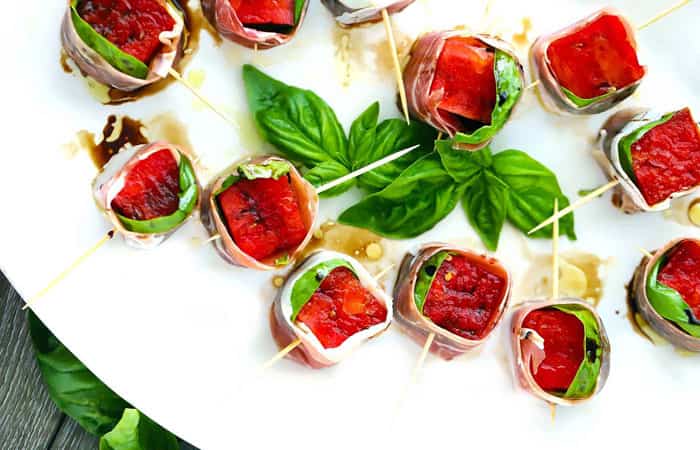 pinchos-de-sandia-con-jamon Brochetas de sandía: Con jamón