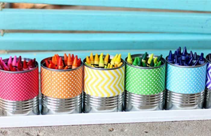 Botes Manualidades para organizar el escritorio con botes