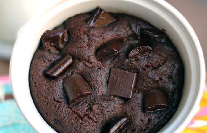 postres rápidos brownie brownie en taza