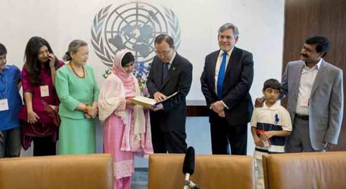 Malala en la ONU Malala en su discurso en la ONU