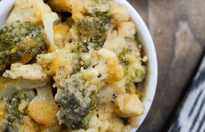Fuente de brócoli y coliflor Recetas de verdura: brócoli y coliflor al gratín