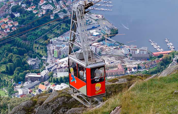 Bergen-con-ninos-viaje-en-teleferico Bergen con niños, viaje en teleférico