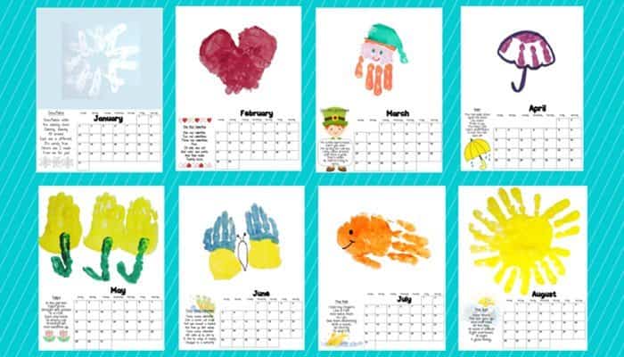 Cómo hacer calendario decorado con manos infantiles manualidades calendario con manos