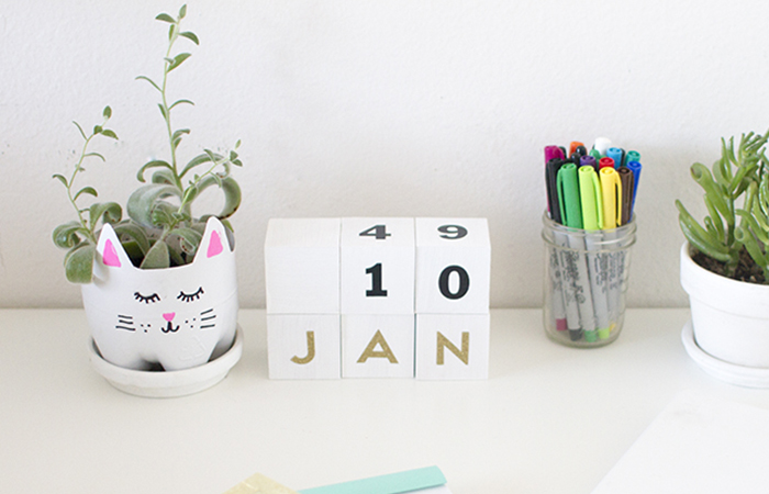 Cómo hacer un calendario con cubos Calendario con cubos