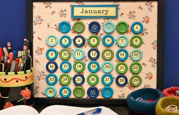 Cómo hacer un calendario con botones Calendario con botones