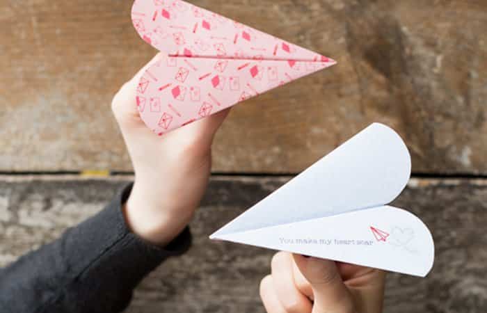 Manualidades de San Valentín, aviones Manualidades de San Valentín, aviones de papel