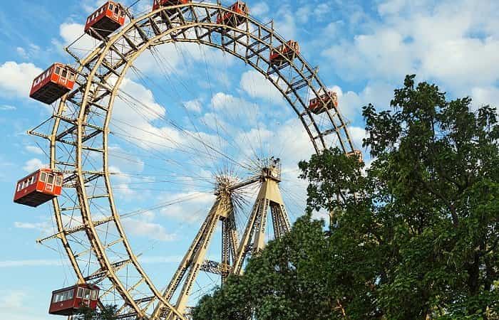 La célebre noria gigante de Viena, Austria Viajar a Austria con niños: Noria gigante