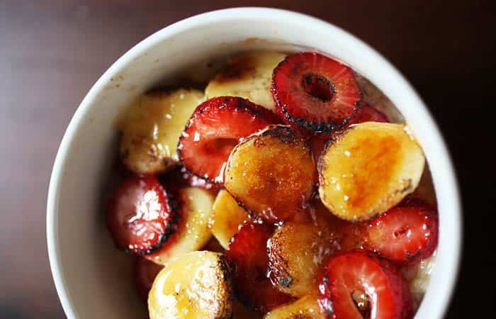 recetas con soplete ensalada de frutas Soplete de cocina: Macedonia caramelizada