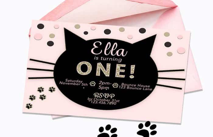 fiesta temática de gatitos invitaciones fiesta temática de gatitos invitaciones