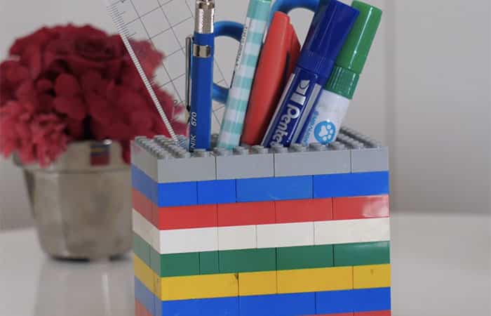 contenedor-para-boligrafos Regalos para el Día de la Madre con Lego: Contenedor para bolígrafos