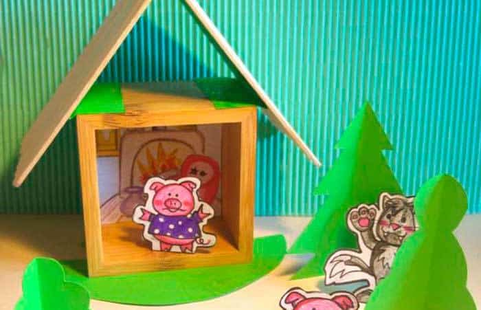 Manualidad de casita de cuento
