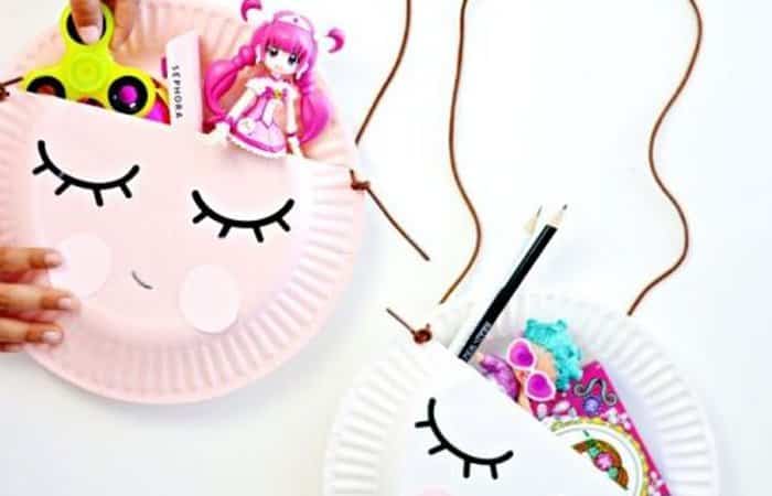 manualidades con platos de cartón bolsos manualidades con platos de cartón bolsos
