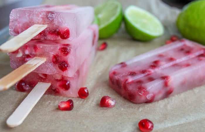 helados en palito sabor lima con granada helados de lima con granada