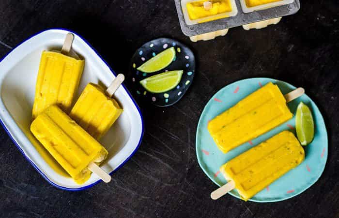 helados con palito sabor mango y lima heladitos de mango y lima