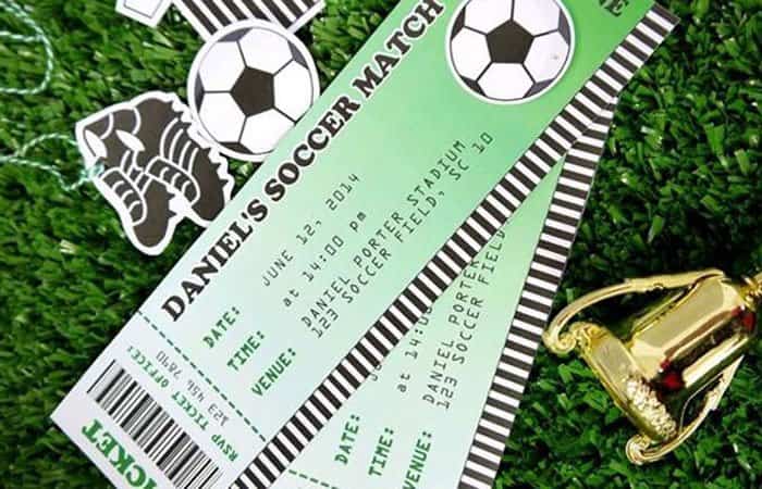 Invitaciones personalizadas para tu fiesta de fútbol fiesta de fútbol: invitaciones