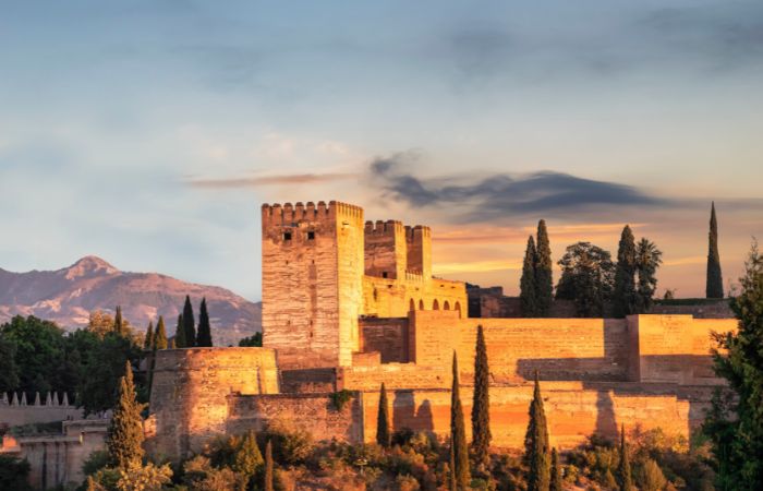 La Alhambra al atardecer, desde el mirador de San Nicolás Atardecer desde el mirador de San Nicolás