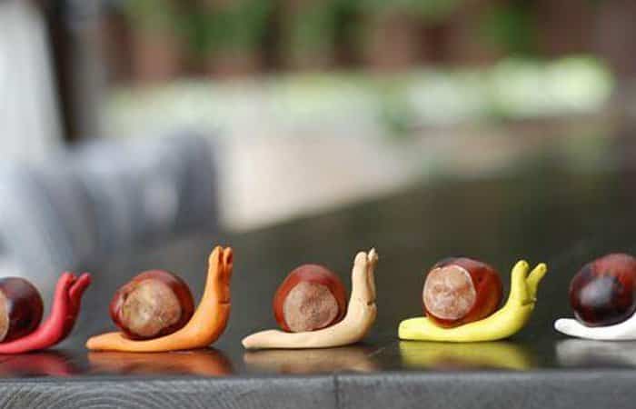 Manualidades otoñales: caracol Manualidades otoñales