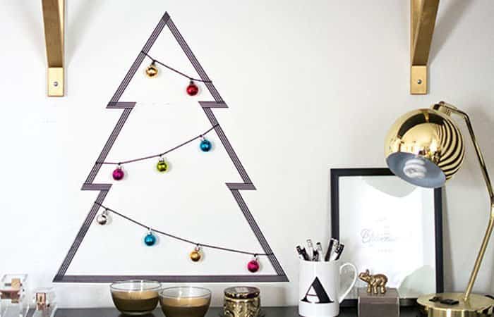 Árbol de Navidad con washi tape Árbol de Navidad con washi tape