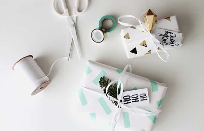 Envoltorios de Navidad con washi tape Envoltorios de Navidad con washi tape