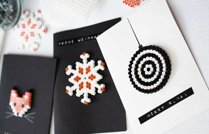 tarjetas fáciles de Navidad con hama tarjetas fáciles de Navidad con hama