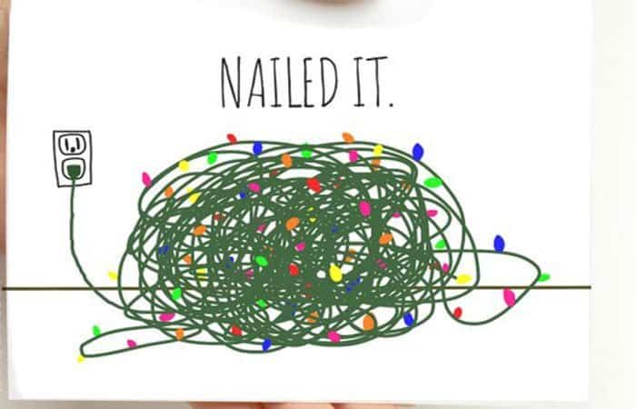 tarjetas fáciles de Navidad enredados tarjetas fáciles de Navidad enredados cable